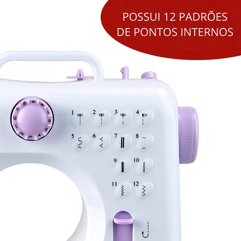 Máquina de Coser Eléctrica Portátil con mesa para Casa – 127V/220V