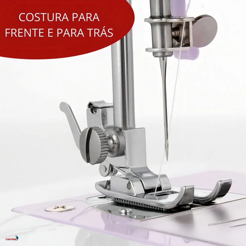Máquina de Coser Eléctrica Portátil con mesa para Casa – 127V/220V