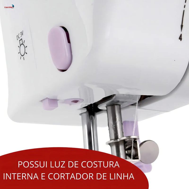 Máquina de Coser Eléctrica Portátil con mesa para Casa – 127V/220V
